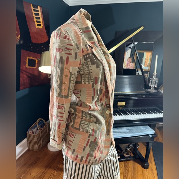 Vintage 90’s Toni Garment for CC Magi Mixed Pattern Blazer Jacket - Picture 5 of 10